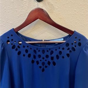 Antonio Melani Size 14 Knee Length Blue Dress